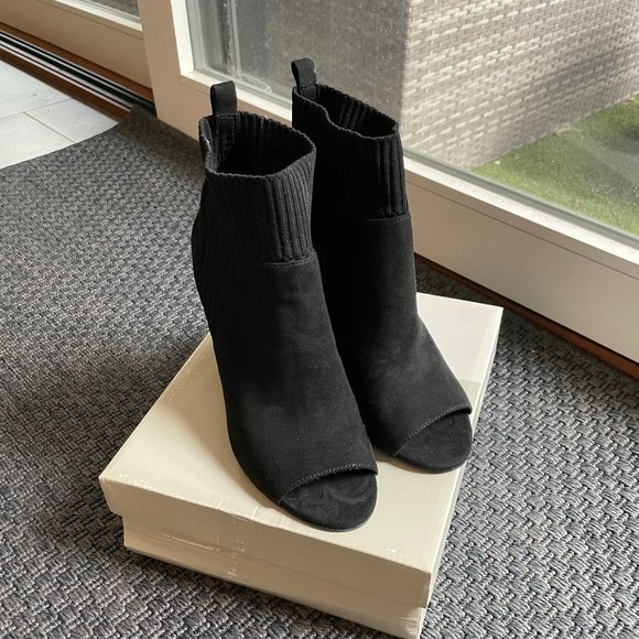 Peep Toe Ankle Booties - Picture 1 of 5